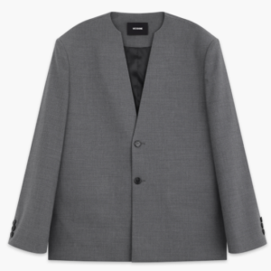Welldone Embossed Grey Blazer Jacket